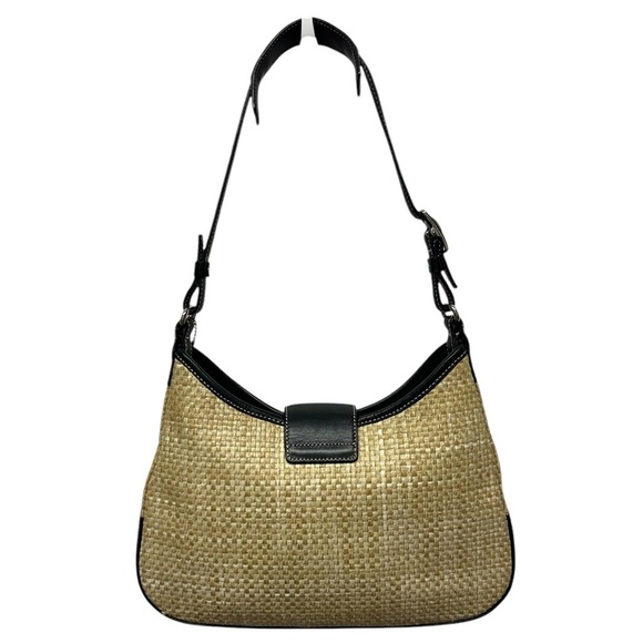 Coach Coach Straw Leather Handbag #8159 - Picture 5 of 16